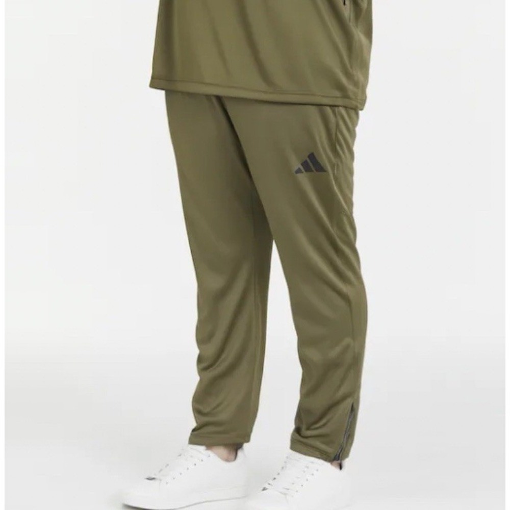 Adidas Sereno Pant NWT AEROREADY Plus Size 2XL T Olive Strata Black Tapered Leg